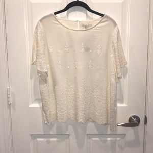 Forever 21 woven cream top